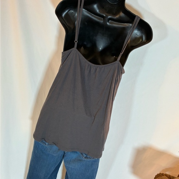 Joe's Jeans Medium Flowy V-neck Charcoal Sleeveless Tank Top Mock Button Down‎ - Picture 7 of 15